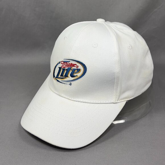 Acme Miller Lite Beer Strapback Hat Cap White Adjustable Baseball Golfer Mens - Picture 7 of 13